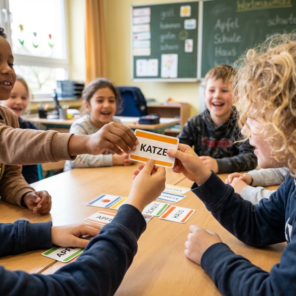 Kinder verschiedener Herkunft spielen gemeinsam