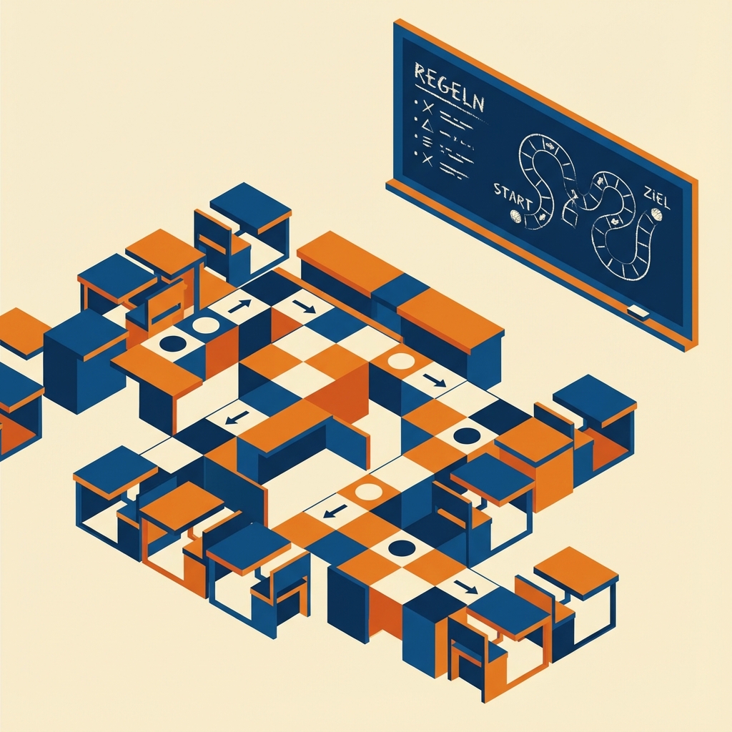 Klassenzimmer verwandelt sich in ein Brettspiel